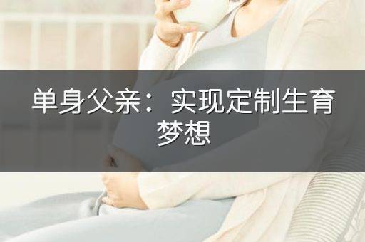 单身父亲：实现定制生育梦想